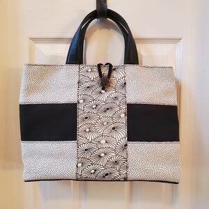 Elegant Black and White Tote Bag